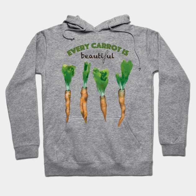 Carrot Power Hoodie by basiaradkowska